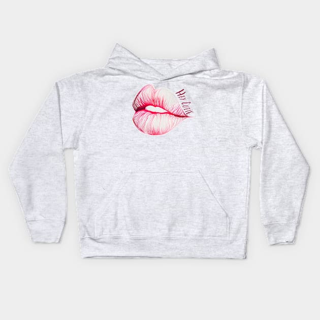 Hey Cutie Lips Kids Hoodie by TheJadeCat